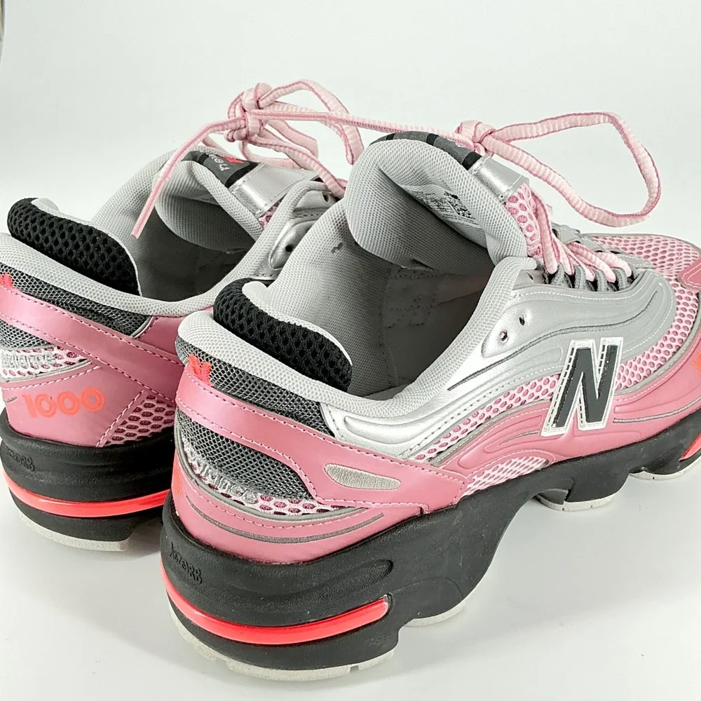 New Balance 1000 Size 11.5 Pink Silver Black Metallic Retro Running Shoes M1000U - Picture 14 of 16